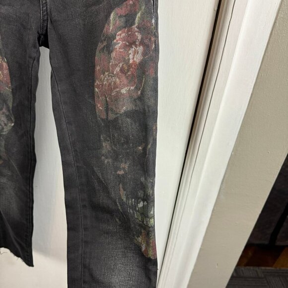 Philipp Plein Devil's Food Printed Stretch Cotton Jeggings sugar skull print - Picture 4 of 10